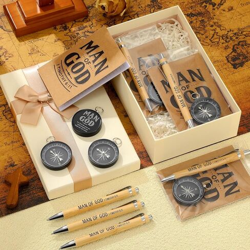 25 مجموعة من الهدايا رجل الله تشمل 25 بوصلة مسيحية صغيرة ، 25 دفاتر دينية ، 25 أقلام الخيزر in Kuwait