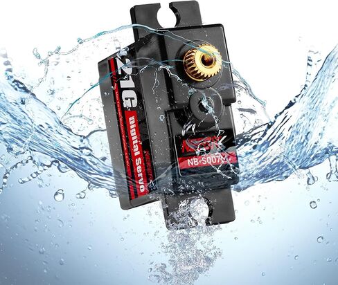 21G Micro Servo Motor ، عزم الدوران الرقمي المصغرة المصغرة مع ذراع 25T لـ 1/14 1/16 RC Crawler Car Car Model Parts Model Robot (2pcs مع ARM) in Kuwait