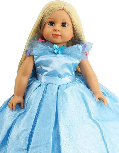 American Fashion World Esmeralda Gypsy Dress Set for 18-Inch Dolls |Head Scarf Included | Premium Quality & Trendy Design | Dolls Clothes | Outfit Fashions for Dolls for Popular Brands in Saudi Arabia