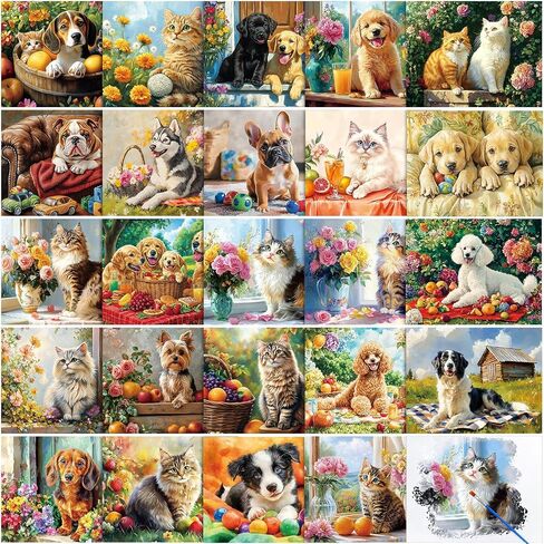 24 Pcs Dementia Products for Elderly Alzheimers Activities for Adults Seniors Reusable Water Painting Toys with 1 Painting Brush Water Doodle Coloring Drawing Gifts Set (Country Life) in Saudi Arabia