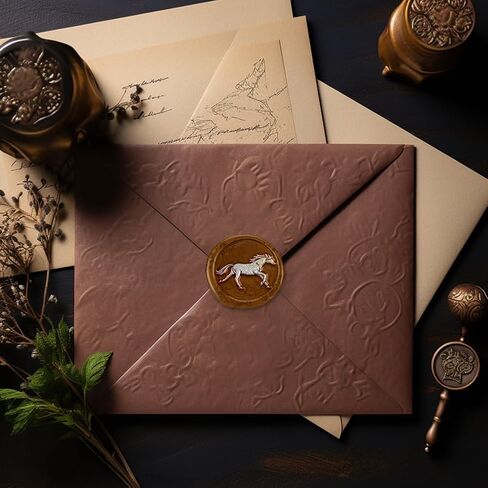 Running Horse Wax Seal Stamp 1" Animal Vintage Sealing Stamps Removable Brass Head Seal Stamp with Wooden Handle for Envelope Greeting Card Wedding Invitations Wine Package Gift Wrapping in Kuwait