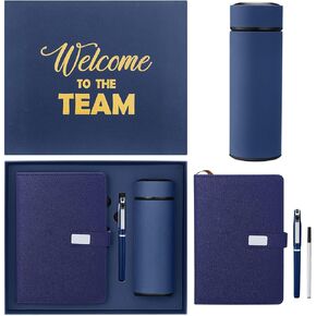 Thenshop New Employee Welcome to the Team Gift Sets Notebook Pen and Tumbler Welcome to the Team Box Employee Appreciation Gift Sets for New Worker Office(Black)