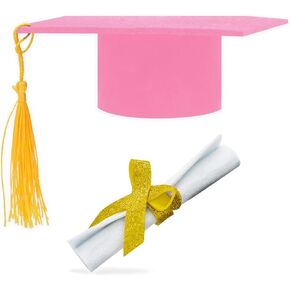 2 قطع التخرج Cap Cake Topper مع فئة دبلوم من 2025 لتوفيات مجموعة الديكور كعكة التخرج (الأحمر)