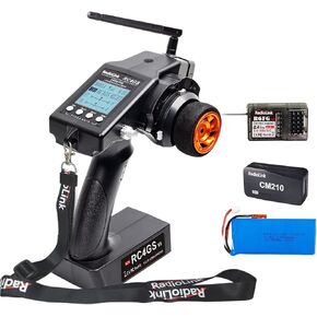 Radiolink RC4GS V3 5 قنوات RC Transmitter و Gyro Receiver R6FG ، Combo 2.4 جيجا هرتز تحكم راديو عن بعد ، بطارية 1700mAh 2S Lipo و CM210 2S Charger Charger