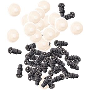 BESPORTBLE 200Pcs Safety Eyes and Washers: 5mm Safety Eyes for Amigurumi Plastic Black Crochet Washers for DIY Crafts Stuffed Animals Making Supplies