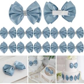 Bows Bows 4 '' Premade Satin Ribbon Bow ، أقواس الهدايا مع حجر الراين ، والأقواس التفاف للهدايا ، وبطاقات المعايدة ، وأكياس المعالجة ، وزجاجات النبيذ ، وأقواس عيد الحب لالتفاف الهدايا 12