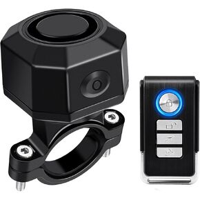 Bike Alarm USB Rechargeable with Mount, NineLeaf Bike Alarm with Remote, Bicycle Alarm System Anti Theft Wireless Bicycle Vibration Motion Sensor 110dB Loud Security for Vehicle Trailer Motorcycle