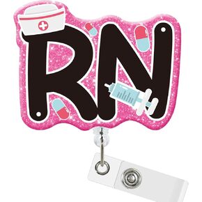 RN BSN بكرات حامل الشارة القابلة للسحب مع مقطع معرف لبطاقة علامة التمريض الممرضة المسجلة ، RN BSN الملحقات لممرضات العمل