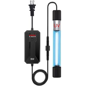 KINGYEENUO Aquarium Blue Light, 9W Submersible Aquarium Light, Fish Tank Light with Timer, Submersible Waterproof Lamp for Filter Tank Sump Swim Pool