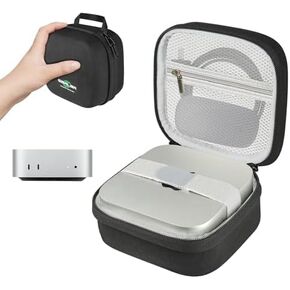 Hard Carrying Case Compatible with Apple 2024 Mac Mini M4/M4 Pro & Accessories, Portable Protection with Soft Linning & Hard Shell, Ideal for Travel and Storage, Black