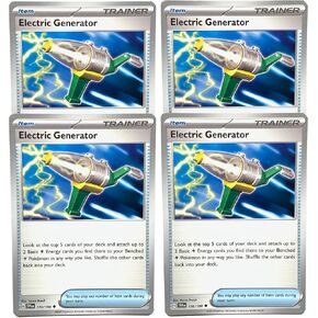 مولد كهربائي 170/198 - القرمزي والبنفسجي - Pokemon Trainer X4 Card Lot - PlaySet 4x