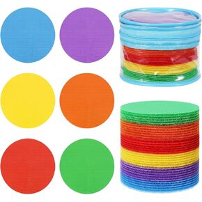 36 PCS SPOTS SPOTS MORKS for Classroom - إشراك الأطفال مع أنشطة المقاعد ممتعة ومرنة - نقاط علامات الأرضية ذات 4 بوصات قابلة لإعادة الاستخدام - مثالية لمرحلة ما قبل المدرسة ورياض الأطفال - 6 ألوان نابضة بالحياة