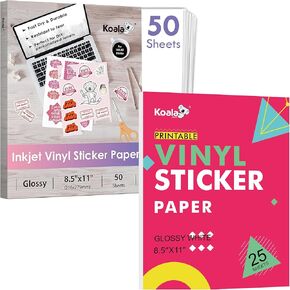 Koala Printable Print Finyl Sticker Paper لطابعات الحبر 75 ورقة