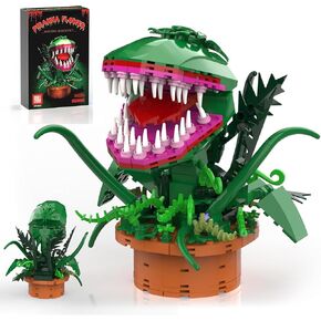 Audrey 2 Piranha Plant Building Toys متوافقة مع مجموعات Lego ، متجر صغير من الأهوال الزهور Cannibal مع لبنات بناء الفم المفتوحة ، هدية لمحبي التليفزيون عيد الميلاد عيد الميلاد الأطفال الأعمار 8+