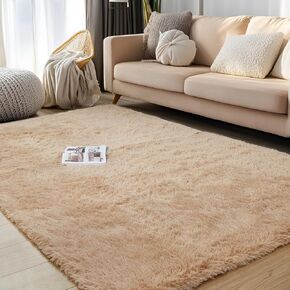 YOBATH Fluffy 8x10 Feet Large Area Rugs for Living Room Bedroom, Big Modern Soft Fuzzy Shaggy Carpet Shag Rugs Girls Boys Kids Nursery Dorm Room, Grey