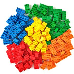 Big Blocks Set, Large Building Blocks for Ages 3 and Up, 100% Compatible with All Major Brands, Classic Colors, 151 Pieces