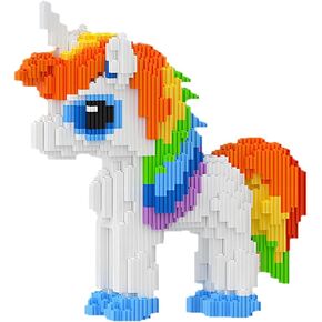 White Unicom Building Blocks，Kids Building Toys Set (3500 PCS) Gifts for Adults and Kids