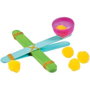 متعة Express 6 "DIY STEM Activity Craft Kits CATEPULT CRAFT - يجعل 12 - رائعة للمدرسة وفي أنشطة التعلم المنزلي