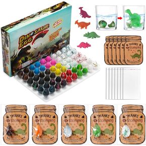 SRATTE 60 PCS الفقس ديناصور البيض عيد الفصح Dino Egg Card Bulk Dino Party Favor
