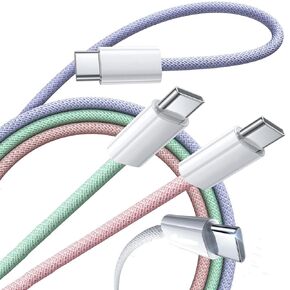 4Pack Pixel 9 Pro Charger Cable, C Chargers Cord Fast Charging for Google Pixel 9 Fold 8 8a 8Pro 7 7a, C to C Android Cord for Samsung S25 S24 A15 A55 A35 Z Fold 6 Z Flip 6, iPhone 16 15 Pro Max Plus