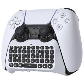 MENEEA Wireless Controller Keyboard for PS5, Bluetooth 3.0 Mini Portable Gamepad Chatpad with Built-in Speaker & 3.5MM Audio Jack for Playstation 5 Voice Chat Board for Messaging and Gaming Live Chat