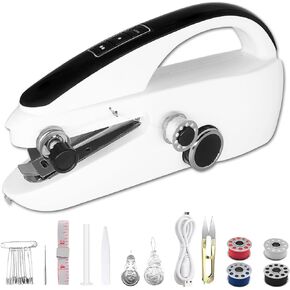 Handheld electric sewing machine, small portable sewing machine, easy to use and operate suitable for beginners and adults.