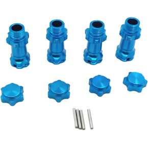 4pack Jggzone Aluminium 17mm Whex Hex Hub 30mm محول محول محول محول مع غطاء مضاد لـ 12 مم متوافق مع HPI HSP Axial Traxxa 1/8 RC Car Buggy Monster Truck