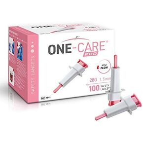 مشارط الأمان MediVena ONE-CARE PRO، زر الضغط العلوي المنشط، 21 جم × 2.4 مم، 100/bx، معقمة، أخذ عينات مريحة in Kuwait