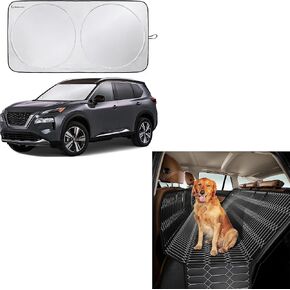 Magnelex Car Windshield Sun Shade and Dog Car Cover (كبير)
