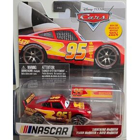 سيارات ديزني NASCAR Lightning McQueen Die-Cast ، جديدة لعام 2024