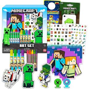 Minecraft Sketchbook تم تعيينه للأطفال ، والأطفال الصغار ~ 3 شارات حزمة PC ، والمزيد