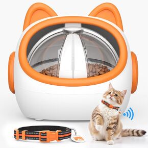 وحدة تغذية Cat Smart RFID مع أجهزة استشعار ذوي الياقات البيضاء-تغذية الحيوانات الأليفة التلقائية لتوقيت التوقيت لتوافق الأطعمة المتعددة ، و 4 أوضاع تغذية ، ومسجل صوتي ، وشاشة LCD ، والطعام الرطب/الجاف متوافق