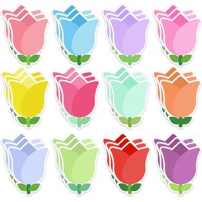 36Pack Spring Spring Sticky Notes Tulip Memo Pads 720pcs Flowers Flowers Self-Select Pads Notepads 12 Tulips Multicolor Floral for School Office Home Supplies Stuports Phoies Goildies Fillers Fillers