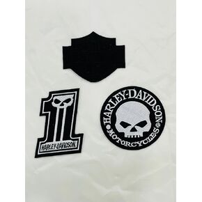 4 بوصات Harley Classic Black Logo Sew On/Iron On