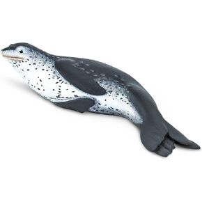 تمثال Safari Ltd. Leopard Seal - مفصل 5.75 "نموذج بلاستيكي الشكل - متعة الحياة التعليمية Sea Play للأولاد والبنات والأطفال 3+