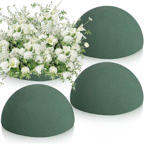 Steford 4 PCS Colls Floral Foam Blocks نصف الكرات ، ورغوة زهرة خضراء رطبة وجافة لترتيبات الزهور الطازجة والاصطناعية (7.5 × 3.7 بوصة)