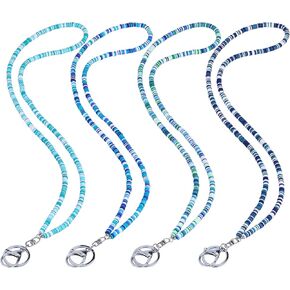 Ornaland 4Pcs Lanyards for id Badges Lanyards for Keys Bohemian Lanyard Teacher Lanyard Beaded Lanyard for Teacher Nurse Gift