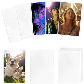 400 Pcs Kpop Photocard Sleeves 58×89mm 200 Microns Clear Photo Card Sleeves PVC Free & Acid Free Photocards Holder for Kpop Albums Photo Cards