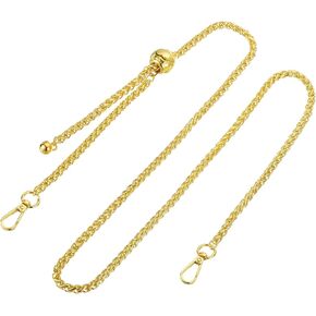 uxcell Purse Chain Strap, 51 Inch Adjustable Bag Chains Strap Replacement Crossbody Chain Strap Handbag Chains for DIY Wallet Clutch Bags, Gold in Kuwait