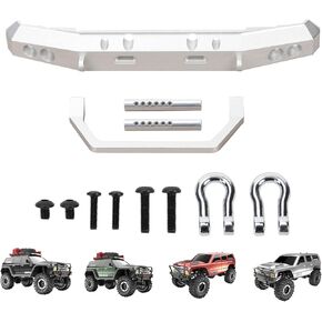 مجموعة Rcawd الأمامية المصد لـ 1/10 Redcat Everest Gen7 Pro/Sport ، مصد أمامي RC مع خطافات لرجال الزاحف المعدني جزء الألمنيوم الفضي
