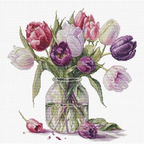 Cross Stitch Kit Luca -S - باقة من الزنبق