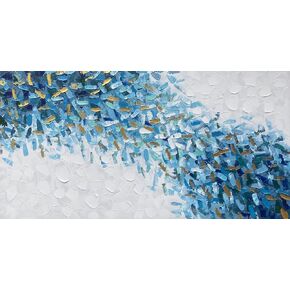 Modern Wall paintings Art Handmade Abstract Gold Foil Oil Painting on Canvas (019)