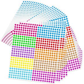 16500 Pcs 1/4 Inch Round Color Coding Label Sticker 10 Assorted Colors Dot Stickers First Day Adhesive Solid Colored Circle Decals for Inventory Organize, File Classification