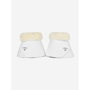 LeMieux Fleece WrapRound Overreach Horse Boots - Protective Gear and Training Equipment - Equine Boots, Wraps & Accessories (White - Large)