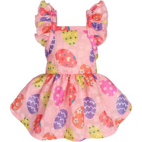 Fitwarm Colorful Heart Dog Dress, Summer Clothes for Small Dogs Girl, Cute Pet Rainbow Outfit, Red, Yellow, Blue, Green, White, Medium in Saudi Arabia