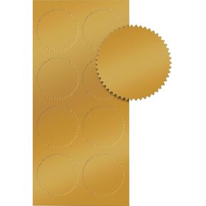أوراق كبيرة! STARBURST GOLD FOIL SEAL ، 1.75 "، 50 Count (901200)