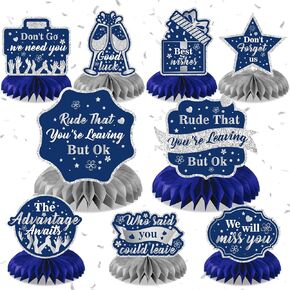 9PCS FREEWELL Party Decorations Black Gold Rude التي تغادرها ولكن طيب قرص العسل المركزي سنفتقدك ديكور Table Topper لزميل العمل في العمل.