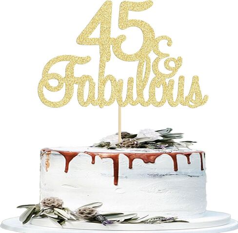 Gyufise Gold Glittery 60 & Fabulous Birthday Cake Topper for 60th Birthday Party Decorations 60 Birthday Cake Decorations Supplies 1 Pack in Kuwait