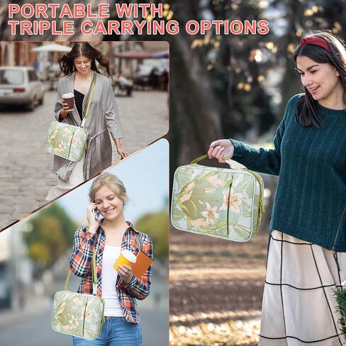 Bible Cover for Women, RFID Blocking Durable Carrying Book Case Church Bag for Biblical Accessories with Handle (Blue) in Kuwait