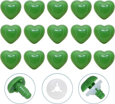 100Pcs Safety Noses and Secure Washers - Thalinfayi 14 * 15mm Love Shaped Safety Nose Crochet Craft Eyes Noses for DIY Making or Replace of Amigurumi, Crafts, Crochet Doll Supplies in Saudi Arabia